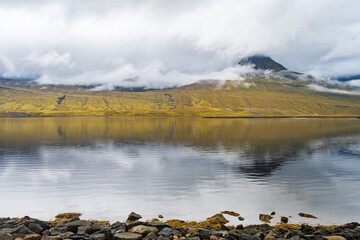 Landscape of the East Fjords (Iceland)