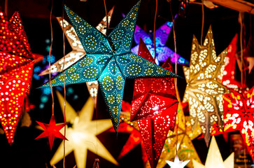 Many stars garland, christmas decor