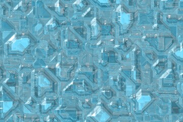 design light blue electronic crystal template digital drawn texture or background illustration