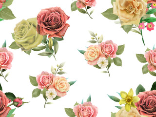 Colorful floral seamless pattern