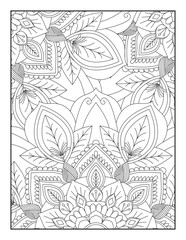 Naklejka premium Mandala Coloring Pages, Floral Mandala Coloring Page, Flower Mandala Coloring Pages,