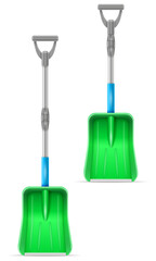 car snow shovel tools vector illustration