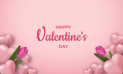 Vector happy valentine's day on cinematic colorful