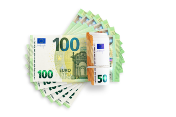 Currency of European Union. EUR is the official currency of the European Union. PNG file with transparent background