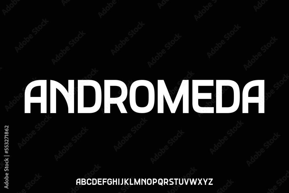 Poster modern unique sans serif display font vector