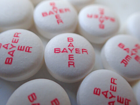 Pilules d'aspirine de Bayer
