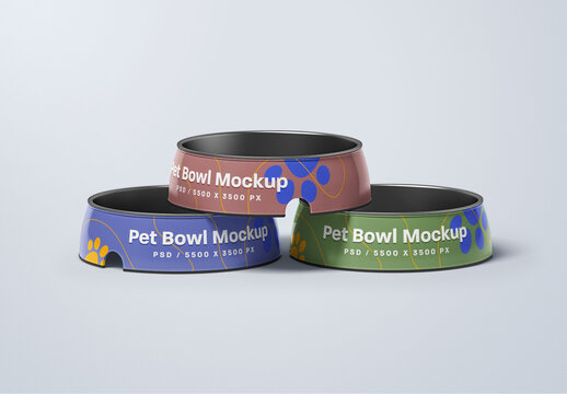 Pet Bowl Mockup for Creative Design and Branding Projects