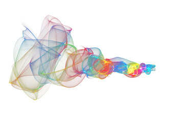 Abstract colorful wave flowing isolated background design