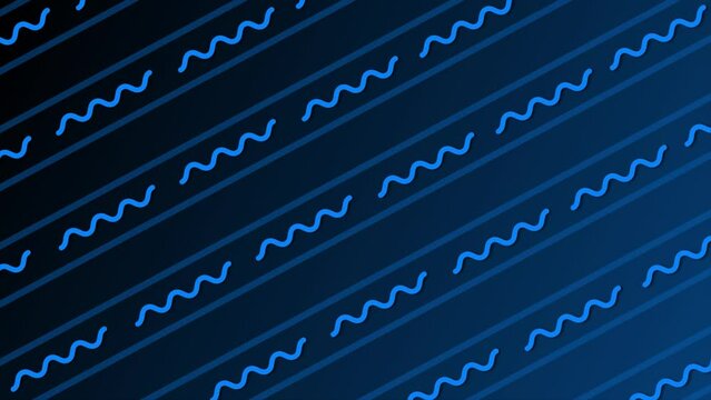 blue color parallel squiggly line pattern background