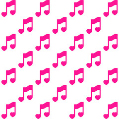 Símbolo aislado música romántica. Patrón repetitivo con nota musical en forma de corazón
