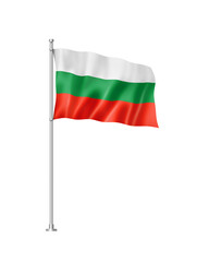 Bulgarian flag isolated on white