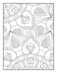 Floral Mandala Coloring Page, Flower Mandala Coloring Page for Adults, mandala flower coloring pages.