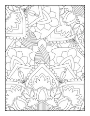 Floral Mandala Coloring Page, Flower Mandala Coloring Page for Adults, mandala flower coloring pages.