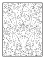 Floral Mandala Coloring Page, Flower Mandala Coloring Page for Adults, mandala flower coloring pages.