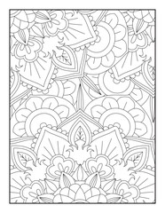 Floral Mandala Coloring Page, Flower Mandala Coloring Page for Adults, mandala flower coloring pages.