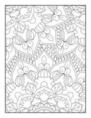 Floral Mandala Coloring Page, Flower Mandala Coloring Page for Adults, mandala flower coloring pages.