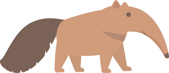 Walking anteater icon cartoon vector. Zoo exotic. Wild style