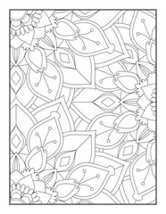 Floral Mandala Coloring Page, Flower Mandala Coloring Page for Adults, mandala flower coloring pages.