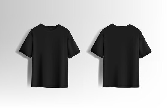Premium Vector  Black and white mens t-shirt template realistic