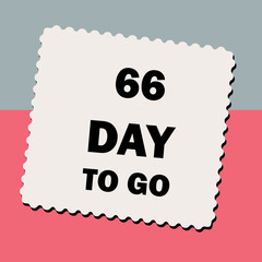 Day to go in flat retro style