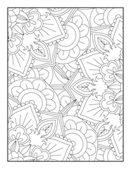 Floral Mandala Coloring Page, Flower Mandala Coloring Page for Adults, mandala flower coloring pages.