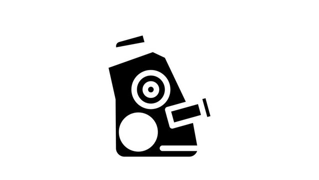 refractometer lab equipment glyph icon animation