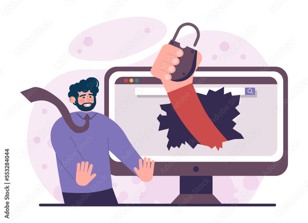 Poster data theft concept. cyber attack, hacker stealing personal data