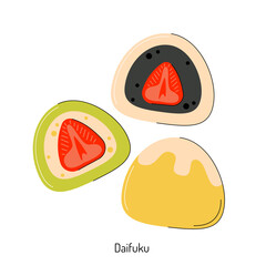 bright vector illustration of Asian food.