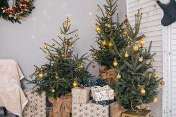 christmas tree and decorations