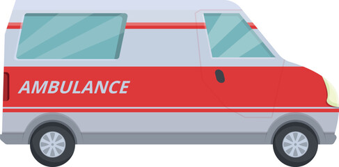 Siren ambulance icon cartoon vector. Emergency vehicle. Modern transport