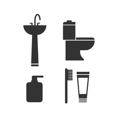 Bathroom icon. Hygiene set background vector ilustration.