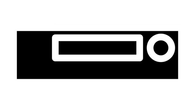 pager retro gadget line icon animation