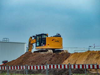 Erdaushub auf Baustelle