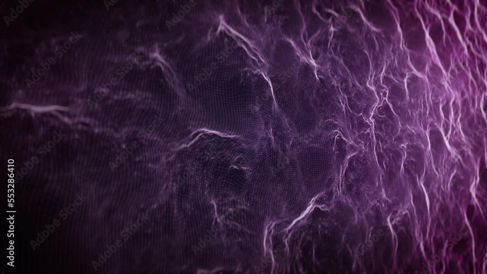 Poster abstract fractal web mesh waving background/ 4k animation of an abstract fractal fantasy web mesh la