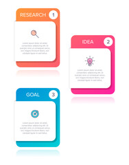 Vertical infographic design with icons and 3 options or steps. Thin line. Infographics business concept. Can be used for info graphics, flow charts, presentations, mobile web sites, printed materials.