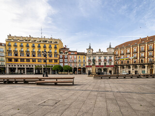 Fototapeta na wymiar Historic town hall building on the Plaza Mayor square in Burgos, Spain