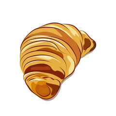 Fresh french croissant bun baked in the oven.