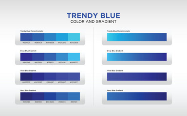 Blue Color Plate & Gradient