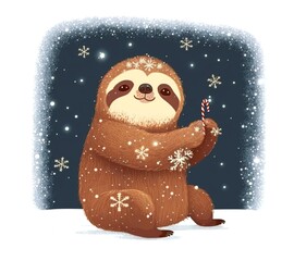 Snowy sloth 