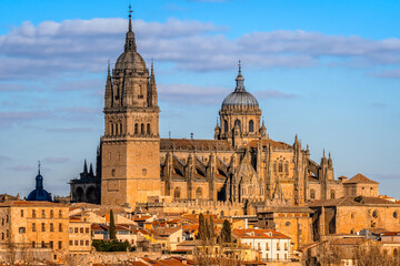 Fototapeta na wymiar Scenic view of the Cathedral of Salamanca. Castilla Leon, Spain.