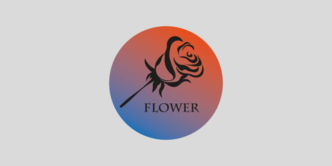 Printrose flower logo on white background