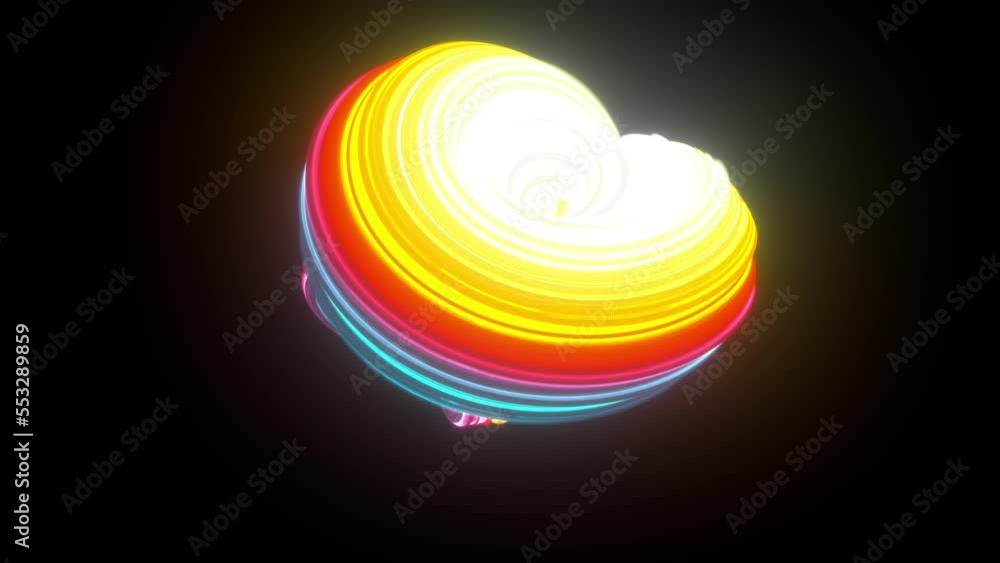 Aufkleber 3d glow stripes element. computer generated 3d render