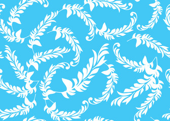 Tropical image seamless leaf pattern, background, illustration