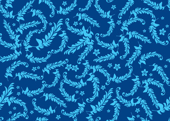 Fototapeta na wymiar Tropical image seamless leaf pattern, background, illustration