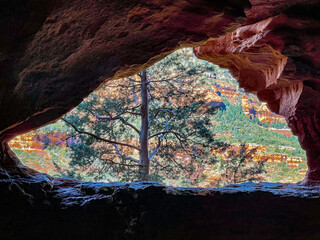 Arizona Views from Sedona, Secret Cave Hiking  Soilder's Pass Trail