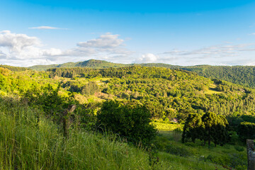 Fototapeta na wymiar A view of the countryside (Carapina valley) in Sao Francisco de Paula, Brazil