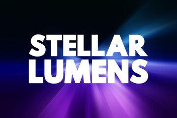 Stellar Lumens text quote, concept background