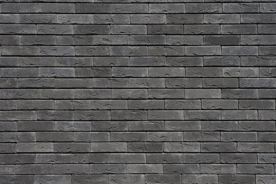 Fototapeta Grey brick wall texture background. Tiled.