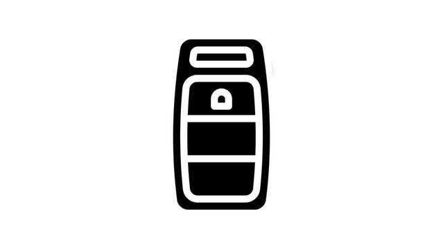 car proximity key line icon animation