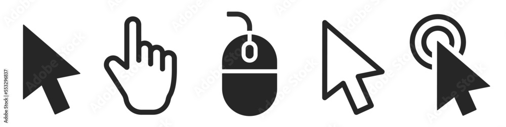 Poster computer cursor ?omputer mouse icon. mouse, arrow, cursor, pointing hand. clicking cursor, pointing 